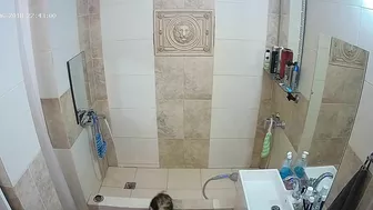 The caught sister has blonde dyed hair and she showcases her natural boobs