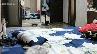 I put a hidden camera in the bedroom and I caught sister being naked and slutty