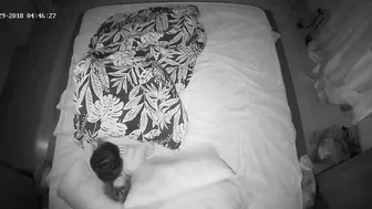 Black and white action happening in the night featuring one hot caught sister