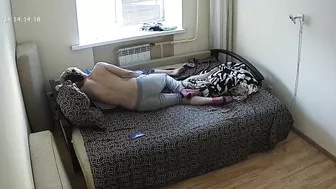 He caught sister while she had her back turned to the door while masturbating