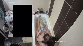 She caught sister in the bathtub and joined her for a dual sesh of getting clean She caught sister in the bathtub and joined her for a dual sesh of getting clean