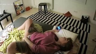 I caught sister watching porn on the phone while masturbating next to the cam