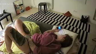 I caught sister watching porn on the phone while masturbating next to the cam