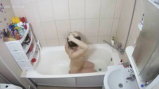 Putting a camera in the bathroom leads to a caught sister and her nude body