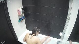 Nasty yet gorgeous caught sister feeling frisky as she is naked in the shower