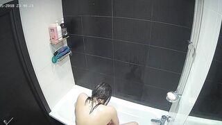 Nasty yet gorgeous caught sister feeling frisky as she is naked in the shower