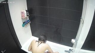 Nasty yet gorgeous caught sister feeling frisky as she is naked in the shower