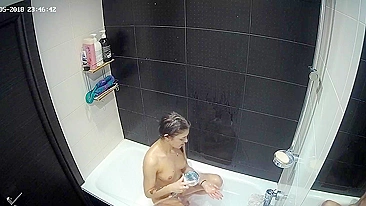 Nasty yet gorgeous caught sister feeling frisky as she is naked in the shower