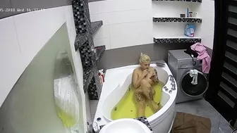 Hidden cam show featuring a petite blonde caught sister with lots of tattoos