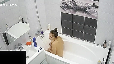 Skinny caught sister with a voyeurism fetish is being filmed by a hidden cam