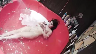 Amateur caught sister sexting on her phone while naked and feeling horny