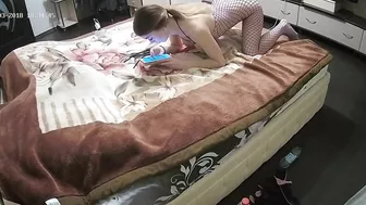 Someone put a hidden camera in the bedroom and he caught sister being slutty