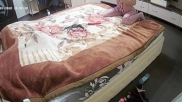 Someone put a hidden camera in the bedroom and he caught sister being slutty