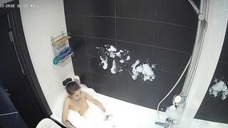 With the help of the hidden cam a friend caught sister playing with her body