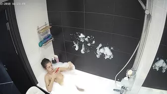 With the help of the hidden cam a friend caught sister playing with her body With the help of the hidden cam a friend caught sister playing with her body