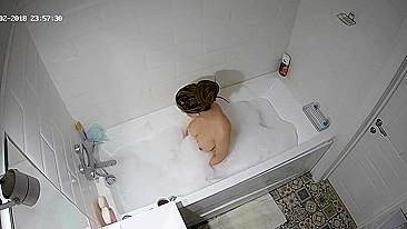 A hidden cam in the bathroom helps me see my caught sister in all her glory