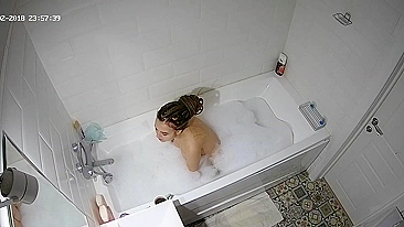 A hidden cam in the bathroom helps me see my caught sister in all her glory