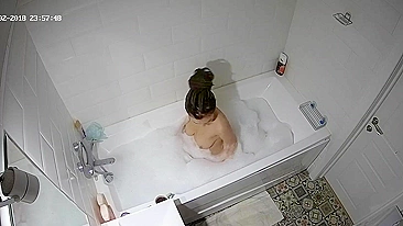 A hidden cam in the bathroom helps me see my caught sister in all her glory