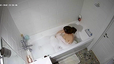 A hidden cam in the bathroom helps me see my caught sister in all her glory