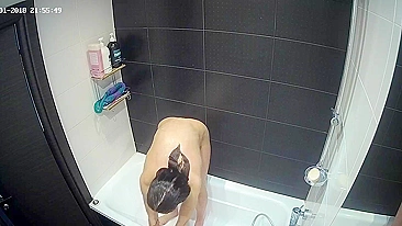 The hidden cam show is back with another caught sister all alone in the shower