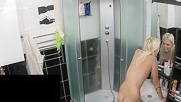 He caught sister trying to put on some make up while naked in the bathroom