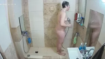 I caught sister and her chubby body entering the bathroom in the middle of night