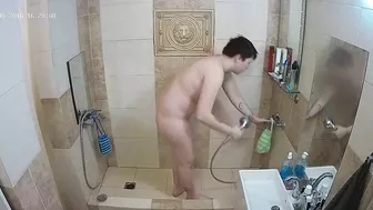 I caught sister and her chubby body entering the bathroom in the middle of night