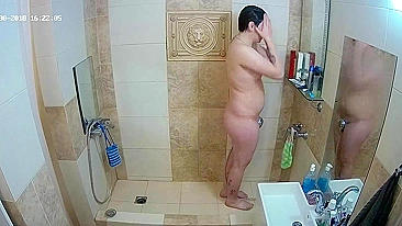 I caught sister and her chubby body entering the bathroom in the middle of night