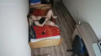 He walks into the room just as he caught sister playing with her thick body