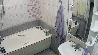 I put a hidden cam in the bathroom and I caught sister walking in naked and wet