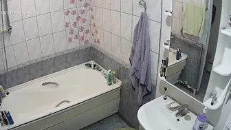 I put a hidden cam in the bathroom and I caught sister walking in naked and wet