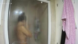 Yet another hidden cam caught sister getting steamy all by herself in the shower