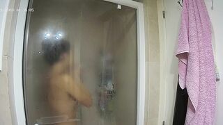 Yet another hidden cam caught sister getting steamy all by herself in the shower