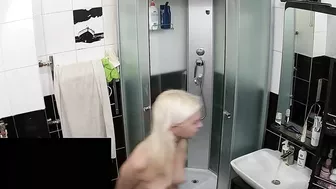 I put a hidden cam in the bathroom and caught sister in her all petite glory