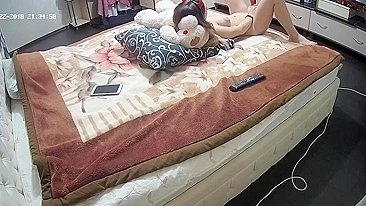 He put a camera and he caught sister enjoying the afternoon by masturbating