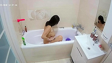 Putting a camera in the bathroom so he caught sister being naked and all sexy