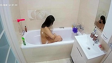 Putting a camera in the bathroom so he caught sister being naked and all sexy