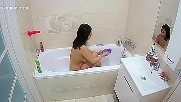 Putting a camera in the bathroom so he caught sister being naked and all sexy