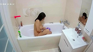 Putting a camera in the bathroom so he caught sister being naked and all sexy