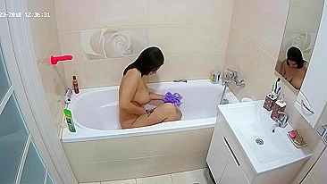 Putting a camera in the bathroom so he caught sister being naked and all sexy