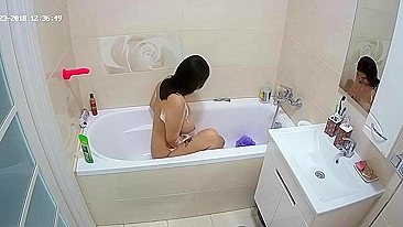 Putting a camera in the bathroom so he caught sister being naked and all sexy