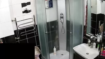 Hidden camera in the bathroom leads to a caught sister being naked and sexy