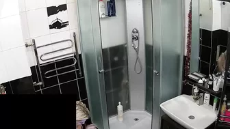 Hidden camera in the bathroom leads to a caught sister being naked and sexy