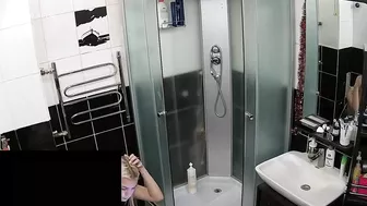 Hidden camera in the bathroom leads to a caught sister being naked and sexy Hidden camera in the bathroom leads to a caught sister being naked and sexy