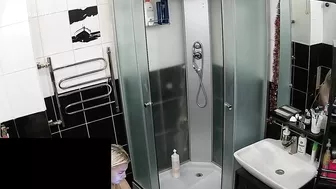 Hidden camera in the bathroom leads to a caught sister being naked and sexy