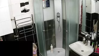 Hidden camera in the bathroom leads to a caught sister being naked and sexy