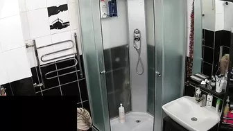 Hidden camera in the bathroom leads to a caught sister being naked and sexy