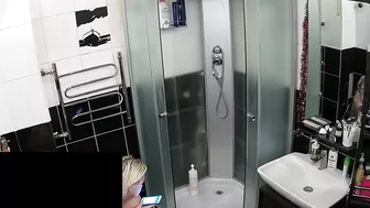 Hidden camera in the bathroom leads to a caught sister being naked and sexy