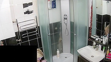 Hidden camera in the bathroom leads to a caught sister being naked and sexy