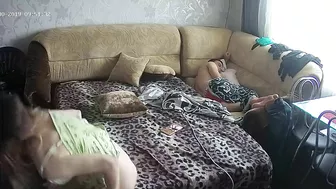 A nerdy lad is sleeping and he somehow did not caught sister masturbating A nerdy lad is sleeping and he somehow did not caught sister masturbating